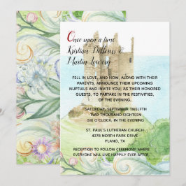 Conto de fada Castle Wedding Convite