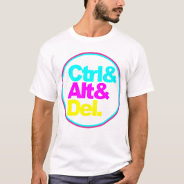 Control Alt Del, t-shirt de tipografia