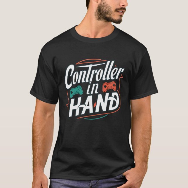 Controlador à mão, camisas de jogos (Frente)