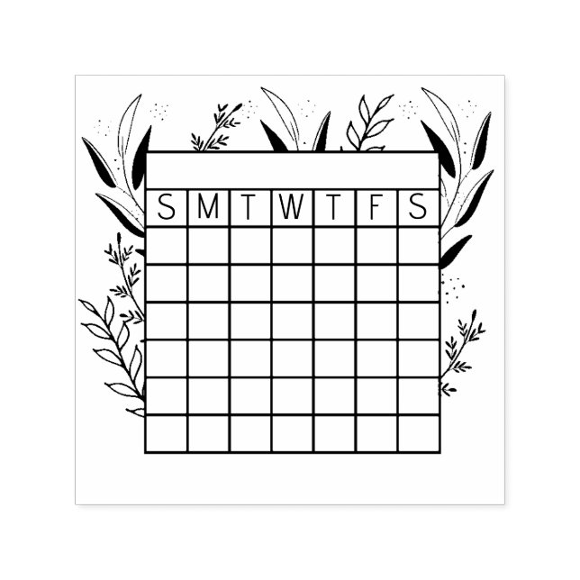 Controlador de Hábito Mensal, Carimbo de Calendári (Design)