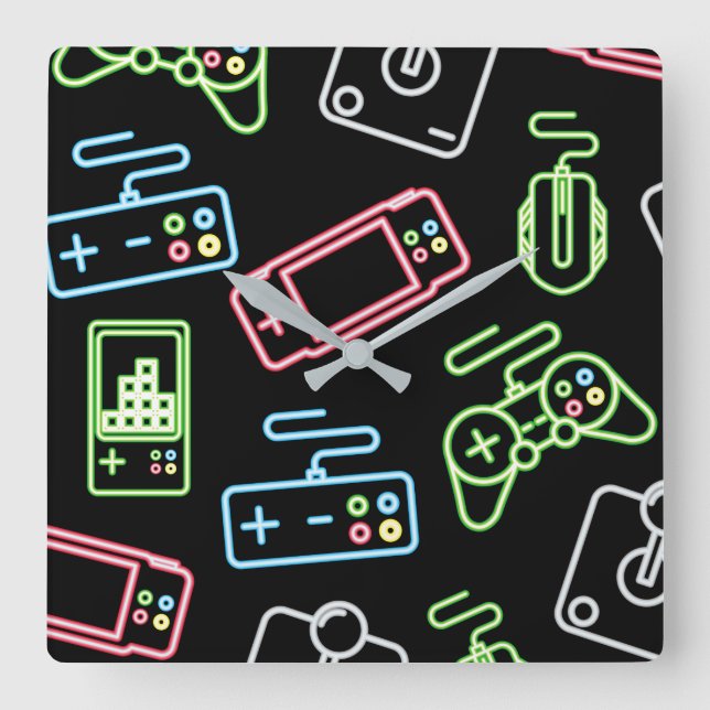 Controladores de Jogo de Vídeo Relógio de Parede Q (Frente)