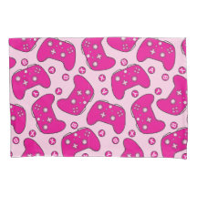 Controladores Rosa Quente-Corta-Gamer Barbiecore