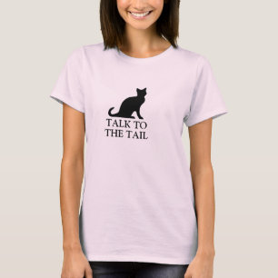 Conversa bonito da camisa   do gato t à cauda