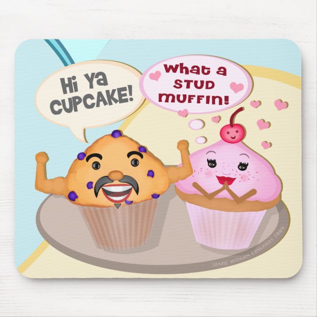 Conversa doce retro engraçada Mousepad (Frente)