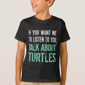 Conversa engraçada sobre a camisa das tartarugas T