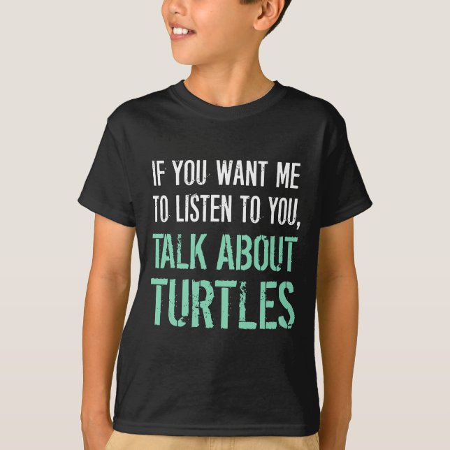 Conversa engraçada sobre a camisa das tartarugas T (Frente)