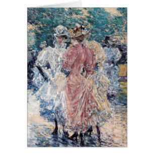 "Conversação na Avenida" de Hassam - Cartão