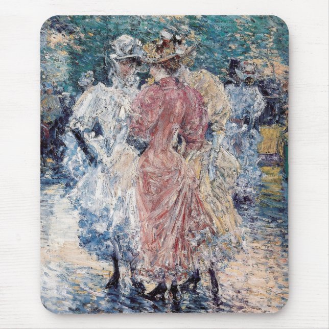 "Conversação na Avenida" de Hassam - Mousepad (Frente)