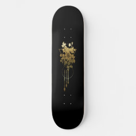 Convés de skate "Geométrico Floral em Dourado"
