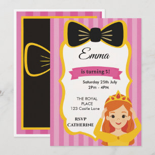 Convidado de aniversário da Princesa Rosa zazzle