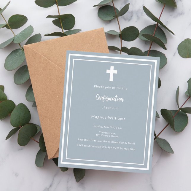 Convidado de confirmação de Dusty blue boy (Criador carregado)