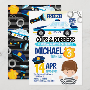 Convidado de Convite de aniversário da Polícia e d
