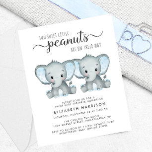 Convidado de Orçamento para Bebê Twin Boys Elefant