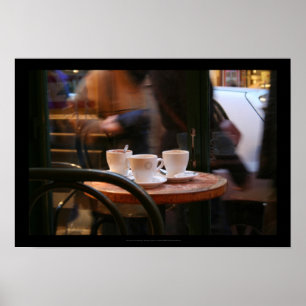 Convidado do café da atmosfera ou poster