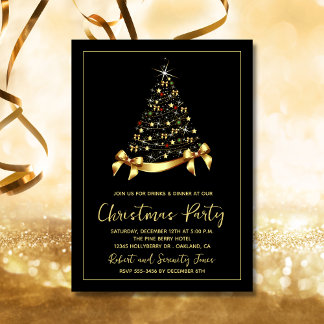 Convidado do Feriado de Árvore de Natal Dourado El