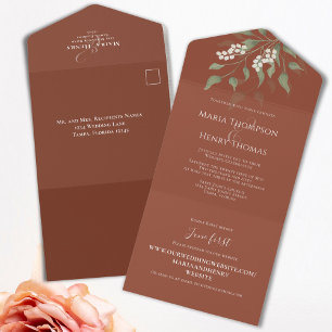 Convidado Elegante Branco Floral Terracotta Dirigi