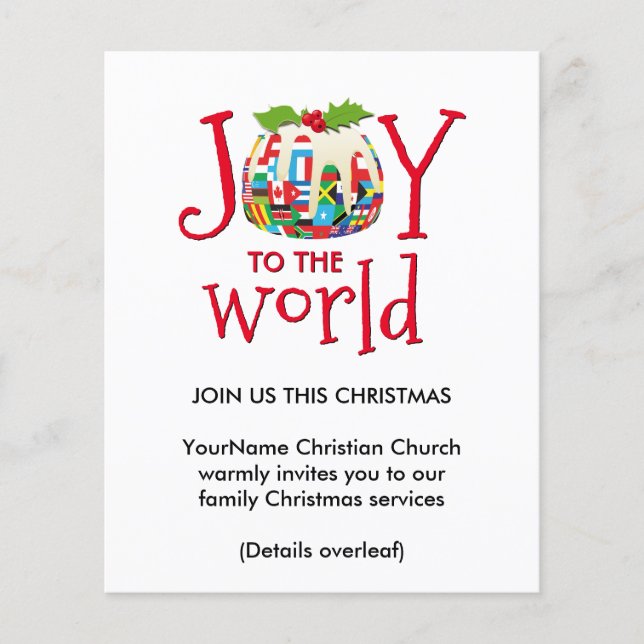Convidado Para O Serviço De Natal Da Igreja Mundia (Frente)