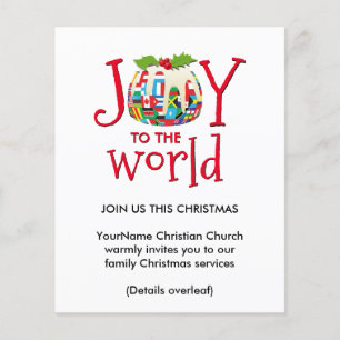 Convidado Para O Serviço De Natal Da Igreja Mundia
