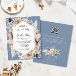 Convidado RSVP de Código QR de Casamento de Boho A