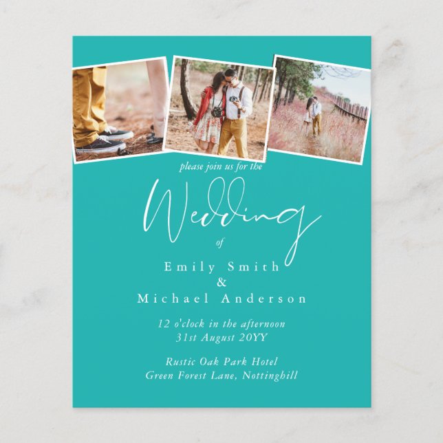 Convidados de Orçamento de Casamento de Colagem de (Frente)