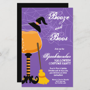 Convidados para o Dia das Bruxas de Booze e Boos