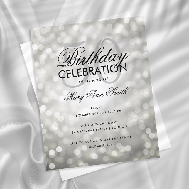 Convidar Luzes Sparkle de Aniversário do Orçamento (Criador carregado)