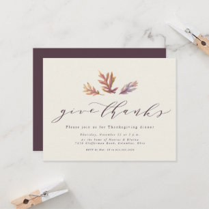 Convidar obrigados para a Ação de Graças