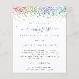 Convidar Parte 21 do Glitter Multicolores de Orçam