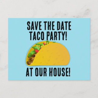CONVIDE PARA FESTA DE TACO SALVE A DATA Cartões Po