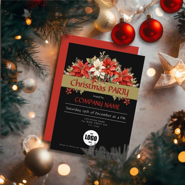 Convite (Corporate Logo Christmas Party Invitation)