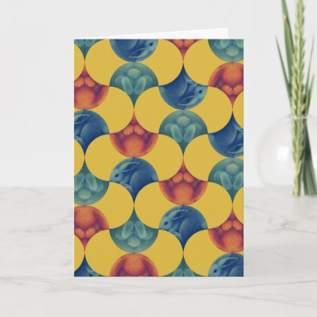 Convite 二つ折りカード ウサギの模様  Card - Pattern of Rabbit - (Frente)