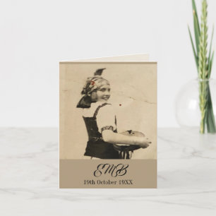 Convite 100º aniversário do Monograma Elegante