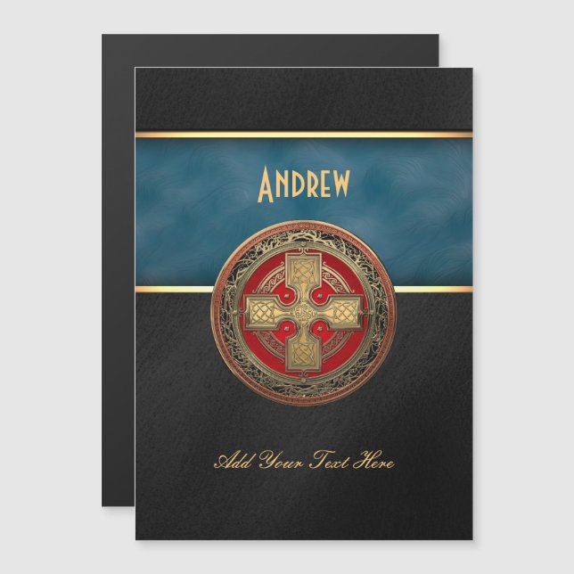 Convite [100] Antigos Nó Dourado Celta e Sagrado (Frente/Verso)