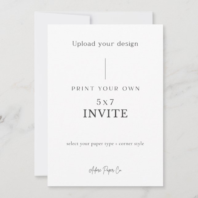 Convite 127x178 mm: Faça o Upload do Seu (Frente)