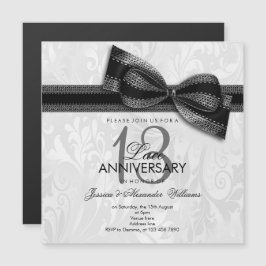 Convite 13º Aniversário de Casamento com Renda Damasko e A