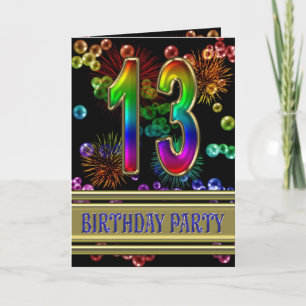 Convite 13th Birthday party Invitation