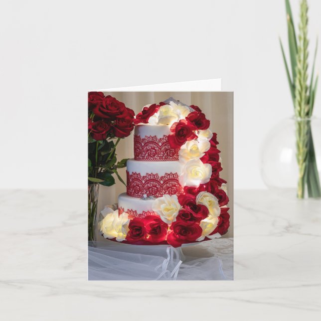 Convite 1458-Bolo, Buquê, Anéis e Véu (Frente)