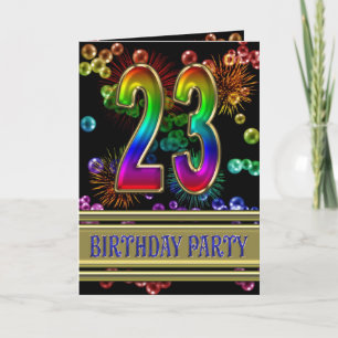 Convite 23rd Birthday party Invitation