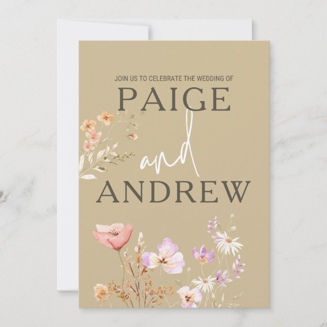 Convite 2 para Casamento de Fábricas de Flores Sel (Frente)