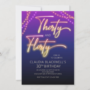 Convite 30 Flirty aniversário de 30 anos