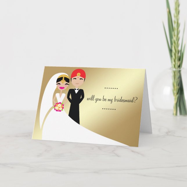 Convite 311 Noiva Indiana em Branco (Frente)