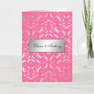 Convite 311-Silver Divine o rosa cor-de-rosa