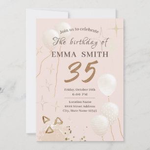 Convite 35 anos de aniversário