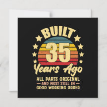 35 Years Ago All Parts Original 35th Birthday