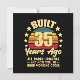 Convite 35 Years Ago All Parts Original 35th Birthday