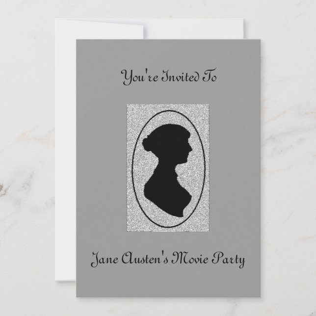 Convite 3 do tea party de Jane Austen (Frente)