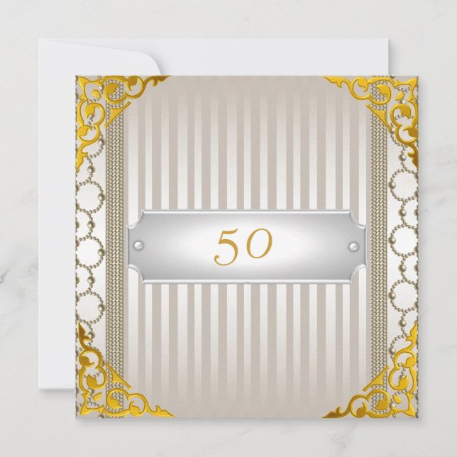 Convite 50 anos ou aniversário de casamento (Frente)