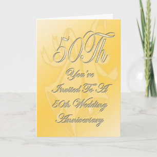 Convite 50th Wedding Anniversary Invite Card