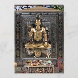 Convite 5" do templo Hindu #2 do senhor Shiva x 7"