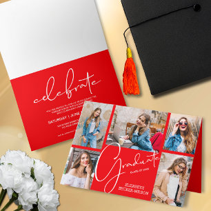 Convite 5 Graduação Vermelha de Foto
